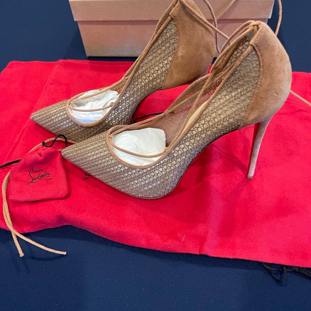 Womens Christian Louboutin
Brown Peropik 100 Rete/Dent Chenette/Vv Pumps - Picture 8 of 8
